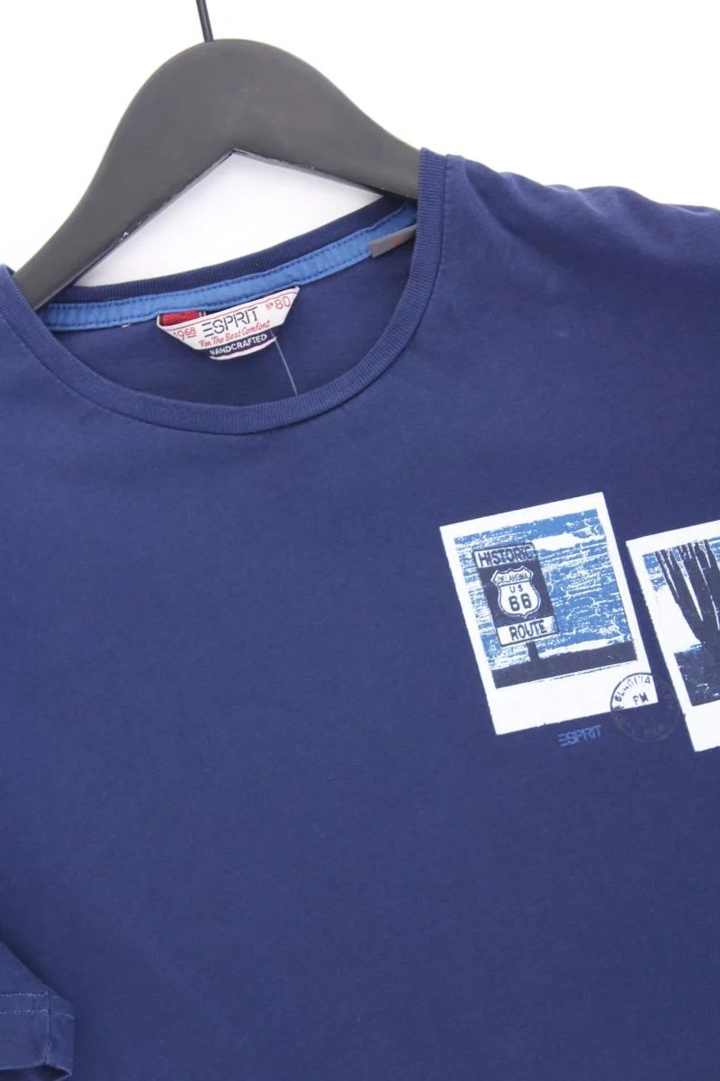 Esprit T-Shirt für Herren Gr. L Kurzarm blau