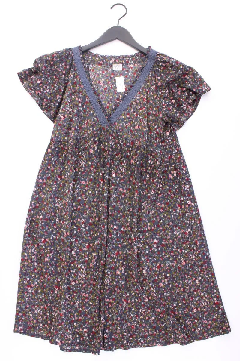 Esprit Kurzarmkleid Gr. S mit Blumenmuster mehrfarbig