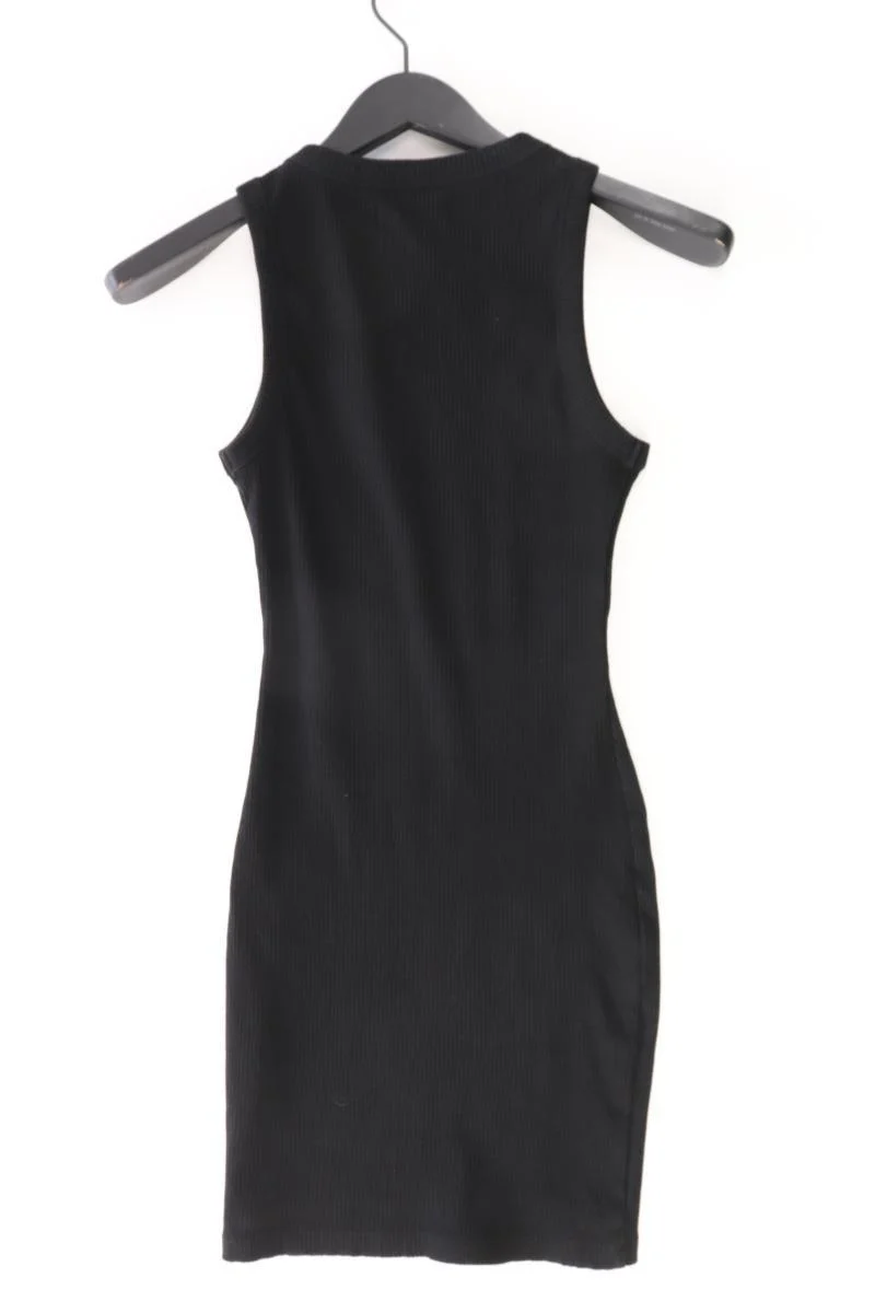Bershka Schlauchkleid Gr. XS Ärmellos schwarz aus Baumwolle