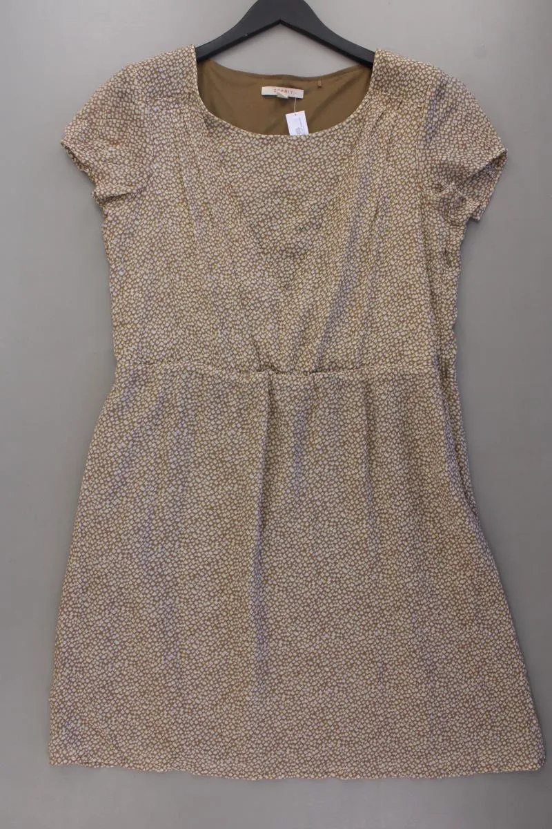 Esprit Kurzarmkleid Gr. 44 braun aus Polyester