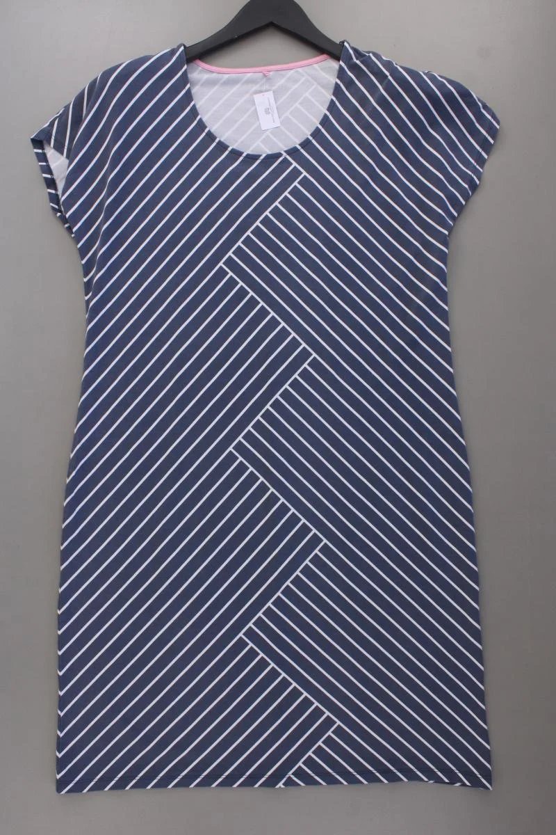 Gerry Weber Jerseykleid Gr. 42 gestreift Kurzarm blau
