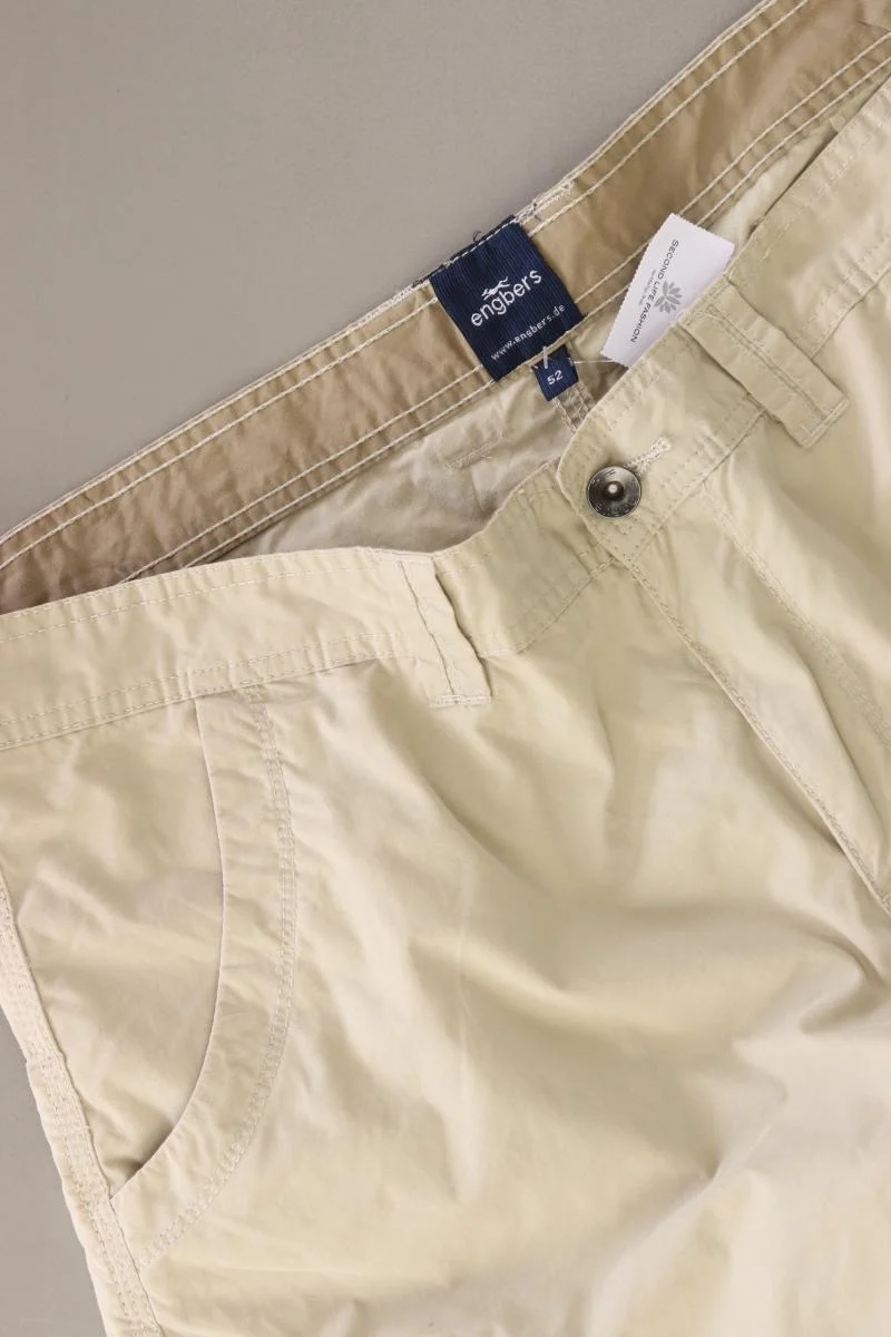 Engbers 3/4 Cargohose für Herren Gr. 52 creme aus Baumwolle