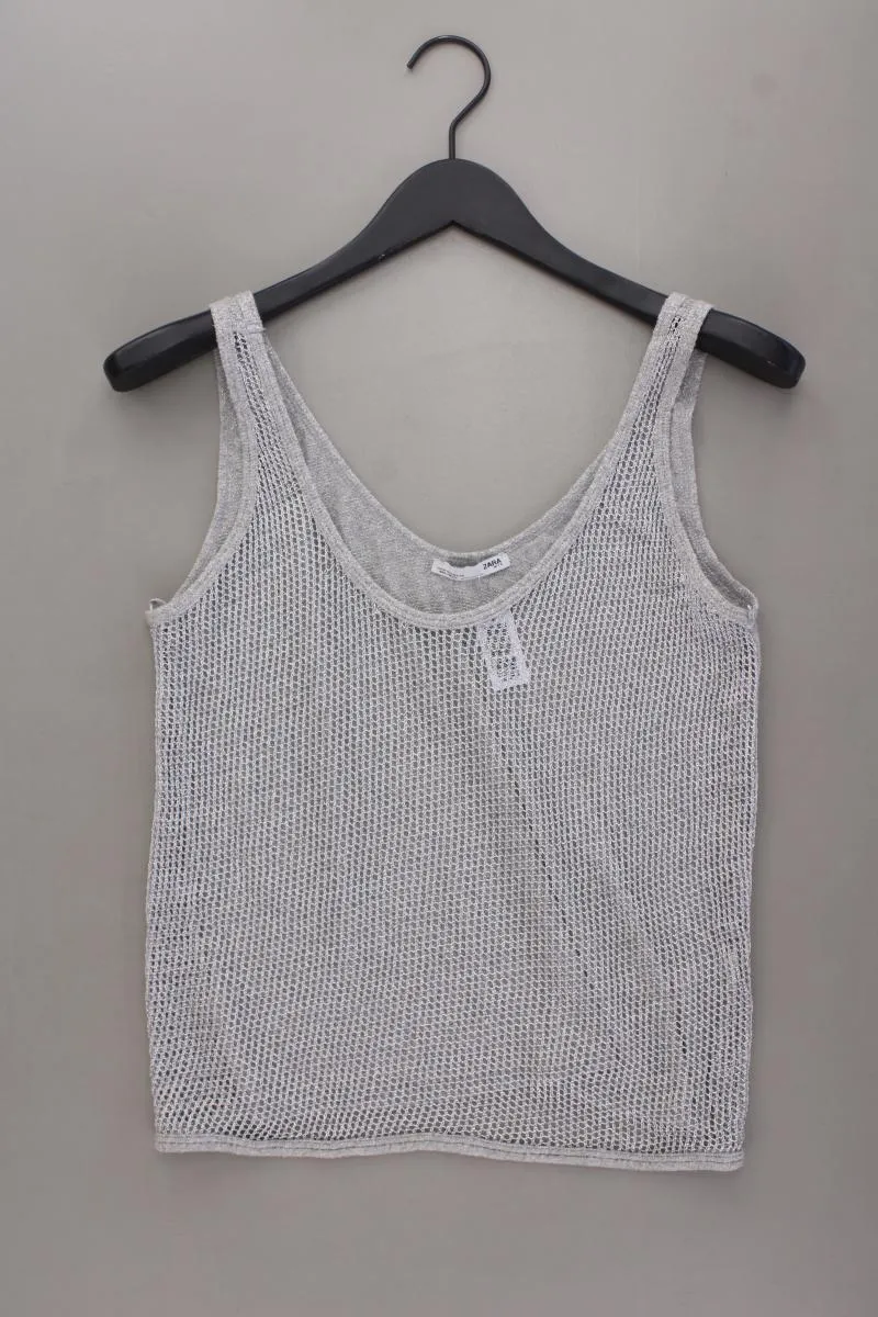 Zara Trägertop Gr. M mit Glitzer silber