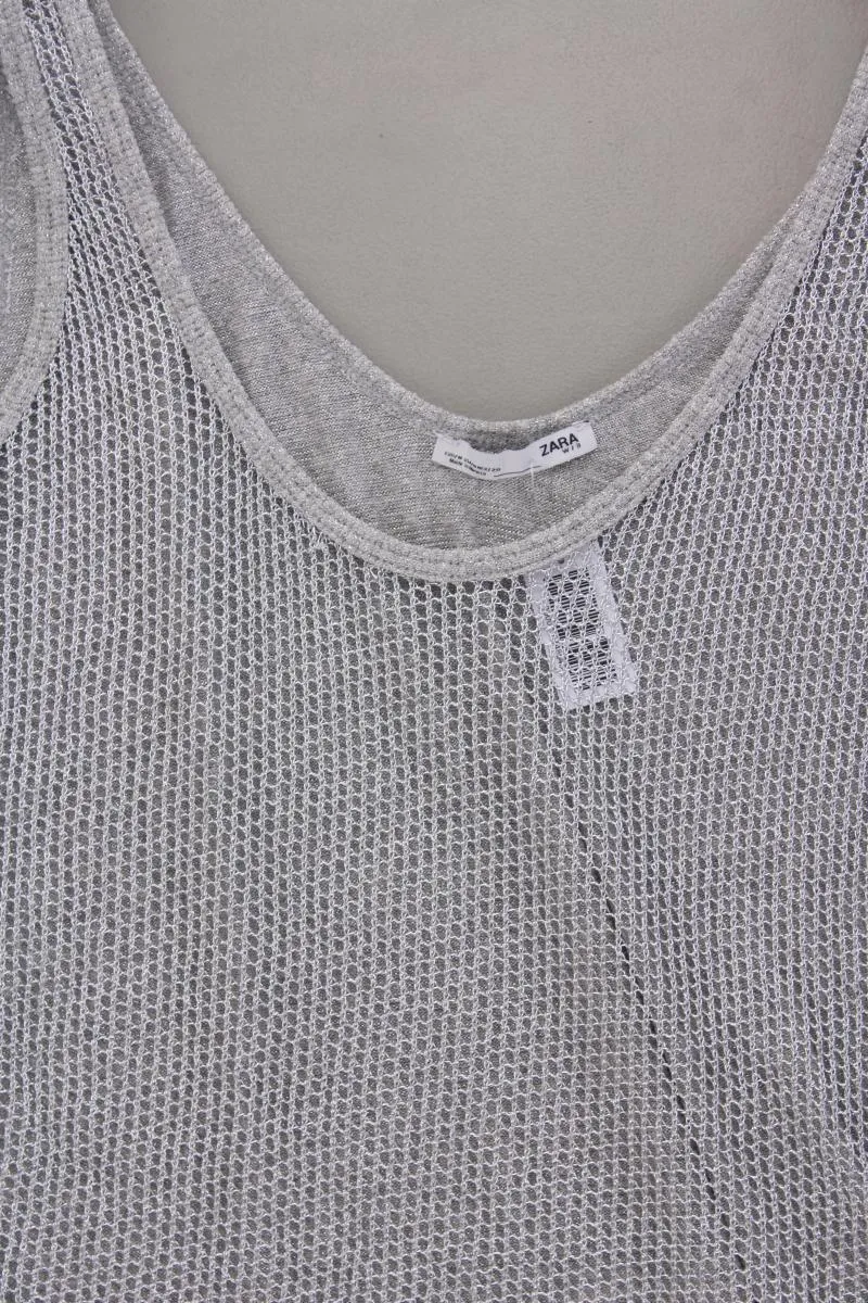 Zara Trägertop Gr. M mit Glitzer silber