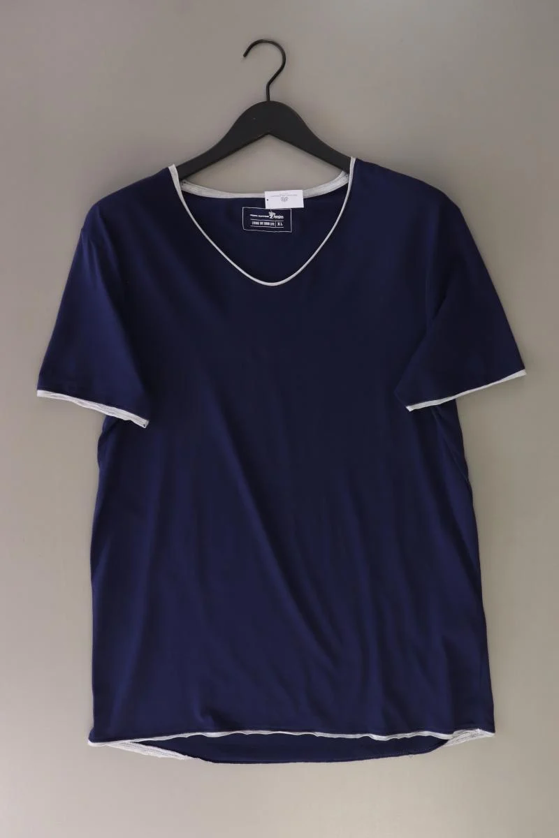Tom Tailor (Denim) T-Shirt für Herren Gr. XL Kurzarm blau aus Baumwolle