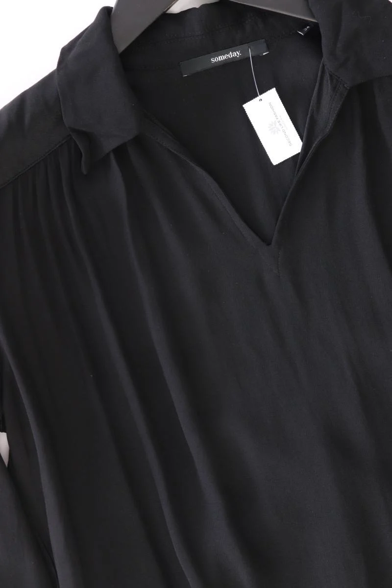 someday. Oversize Blusenkleid "Quine" Gr. 34 Langarm schwarz aus Viskose
