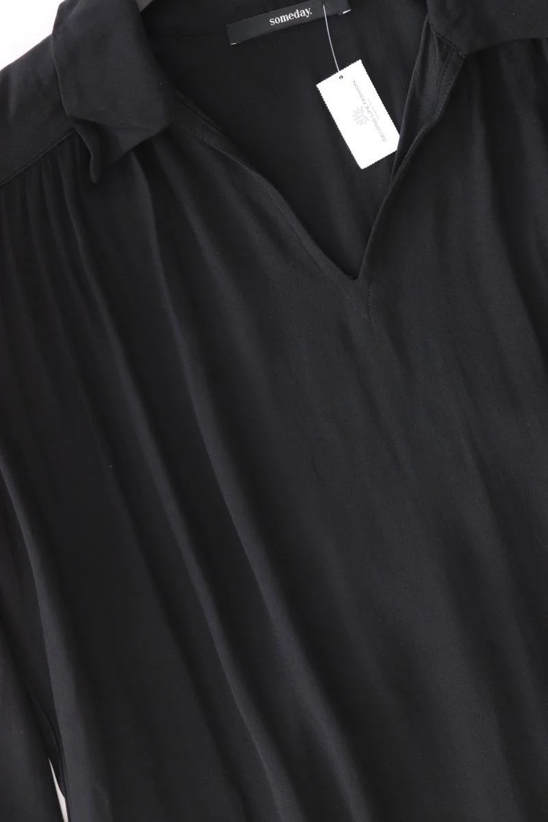 someday. Oversize Blusenkleid "Quine" Gr. 34 Langarm schwarz aus Viskose