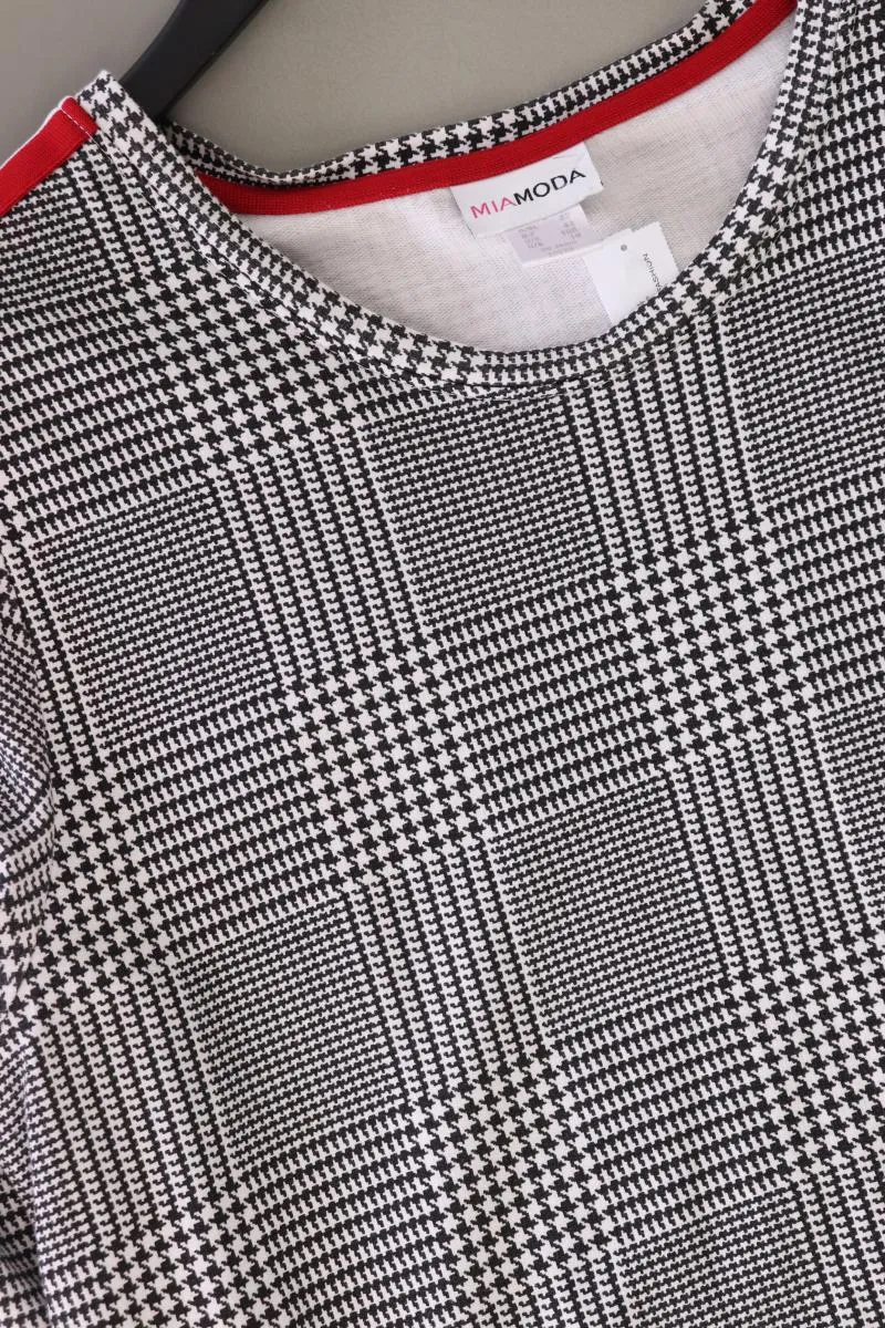 mia moda Kleid Gr. 42 hahnentritt 3/4 Ärmel grau aus Baumwolle