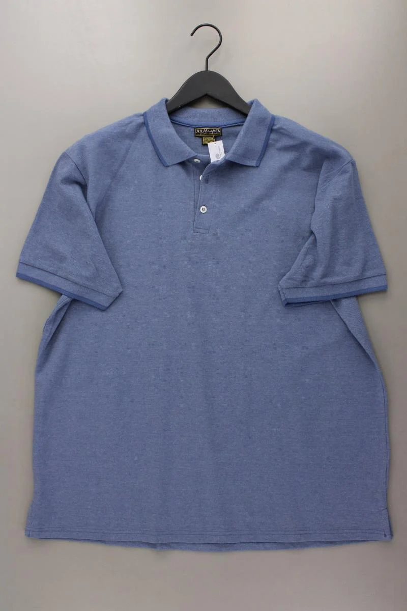 Atlas for Men Poloshirt für Herren Gr. XXL neuwertig Kurzarm blau aus Baumwolle