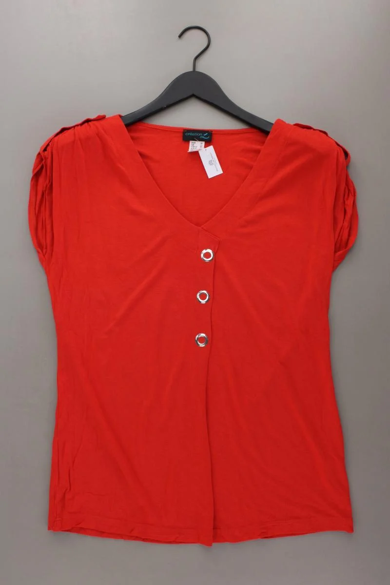 Création L. Shirt Gr. 44 Kurzarm orange aus Viskose
