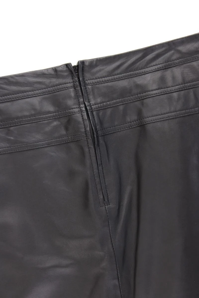 Betty Barclay Vintage Lammlederrock Gr. 42 schwarz
