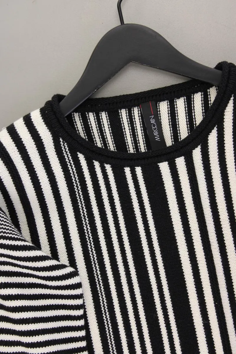 Marc Cain Crop Pullover Gr. 36 gestreift creme aus Baumwolle