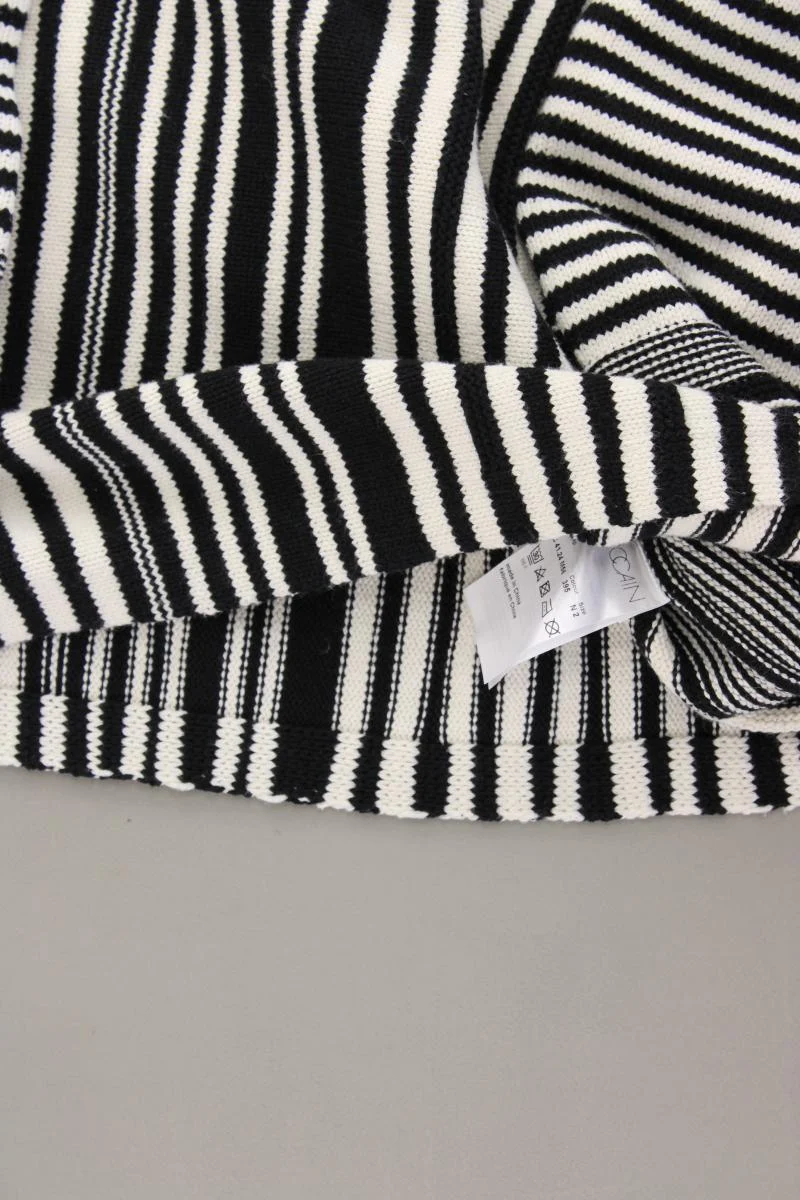 Marc Cain Crop Pullover Gr. 36 gestreift creme aus Baumwolle