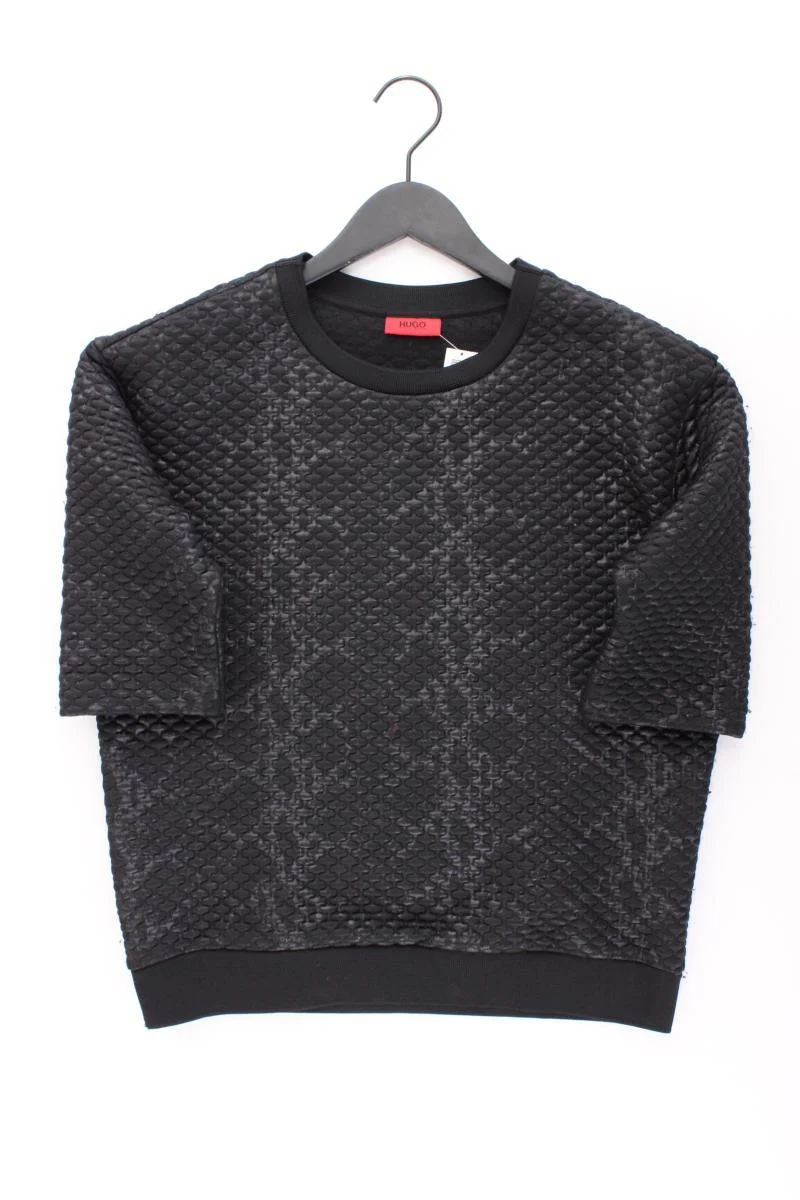 Hugo Boss Kurzarmpullover Gr. S schwarz aus Polyester