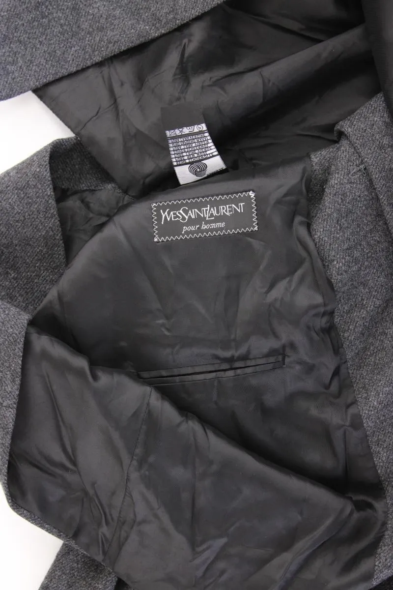 Yves Saint Laurent Wollsakko für Herren Gr. Kurzgröße 26 Vintage grau