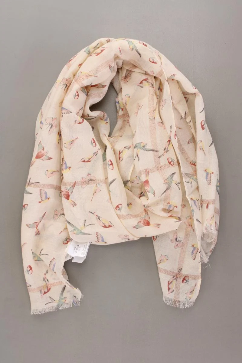Tuch mit Vogelmuster mit Tierdruck creme aus Polyester