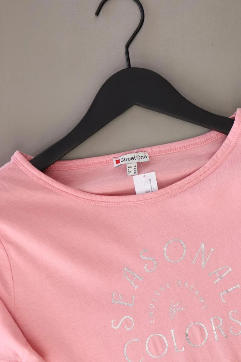Street One T-Shirt Gr. 38 Kurzarm rosa aus Baumwolle