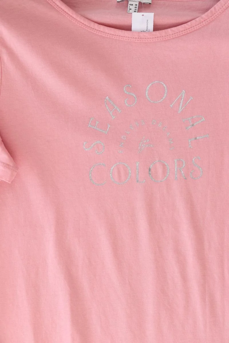 Street One T-Shirt Gr. 38 Kurzarm rosa aus Baumwolle
