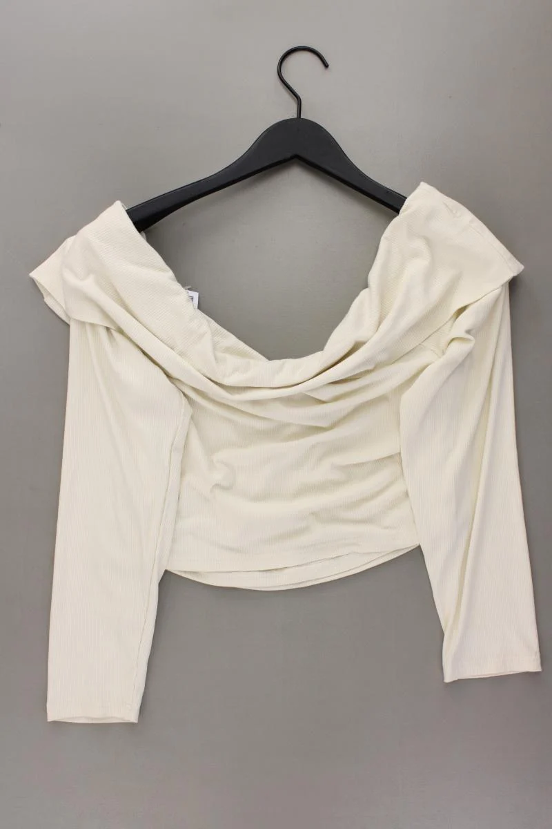 Shein Crop Shirt Gr. XL neu mit Etikett 3/4 Ärmel mit Carmen-Ausschnitt creme