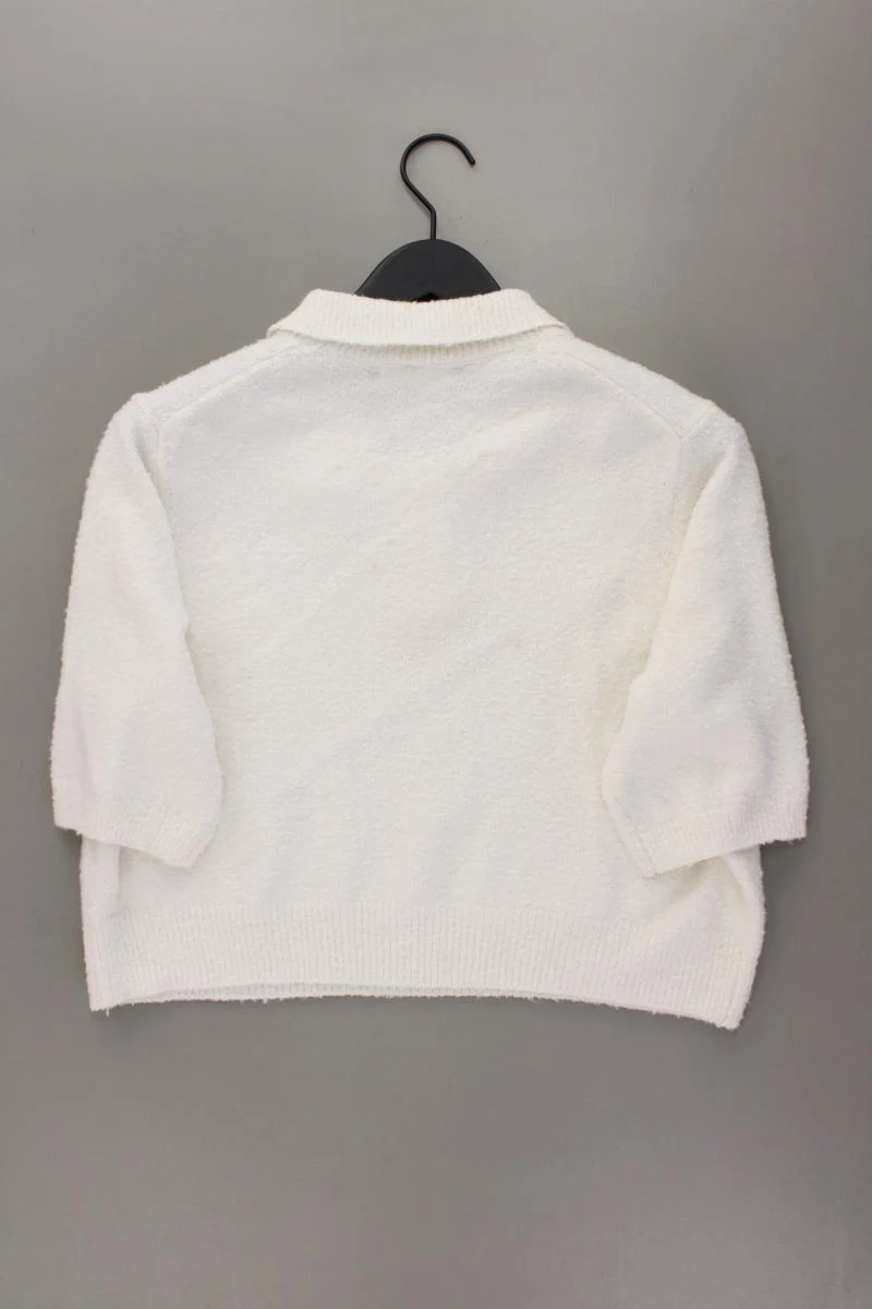 Primark Crop Strickshirt Gr. XXL Kurzarm creme aus Polyester