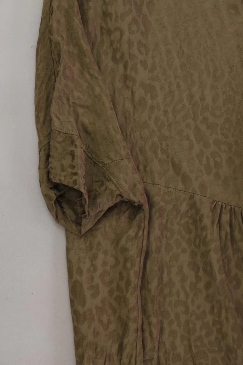 Selected Femme Kurzarmkleid Gr. 40 olivgrün aus Viskose