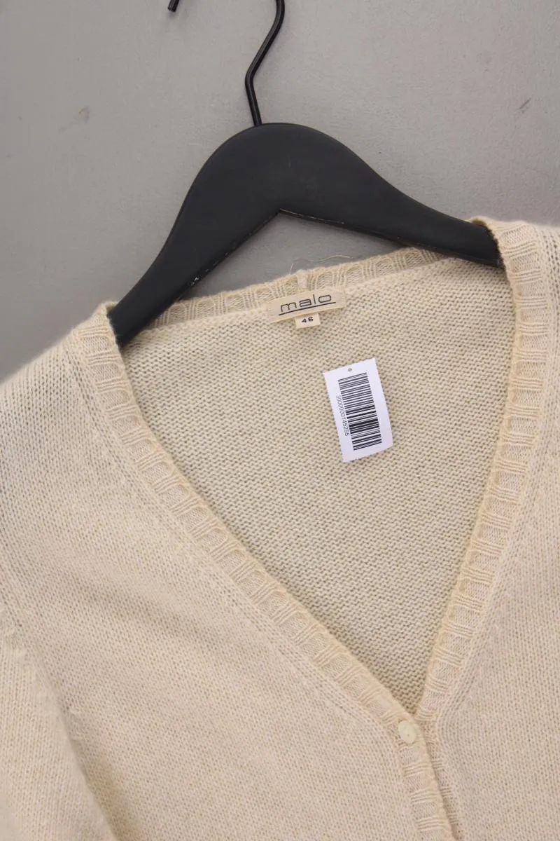 Malo Kaschmir Cardigan Gr. 46 Langarm creme