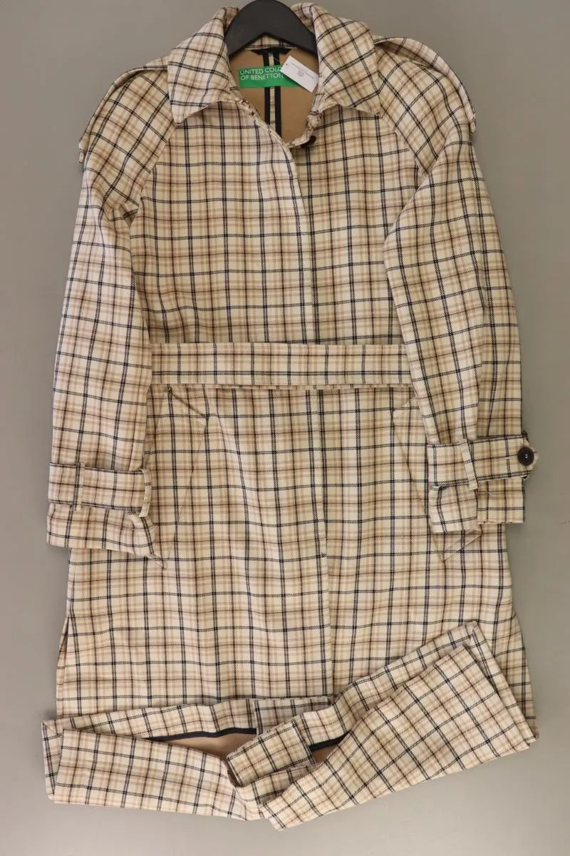 United Colors of Benetton Classic Mantel Gr. S gestreift creme aus Polyester
