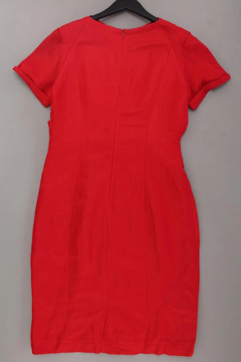 Blacky Dress Bleistiftkleid Gr. 38 Kurzarm rot aus Leinen