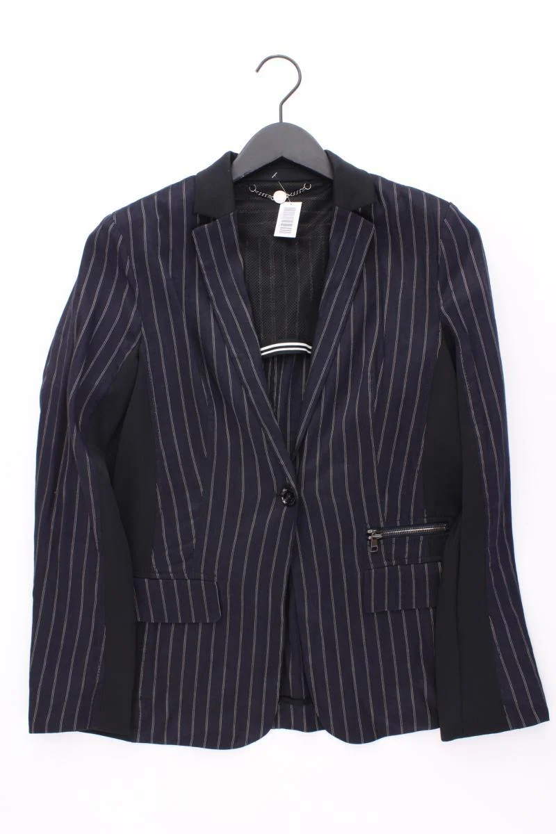 Marc Cain Leinenblazer Gr. 38 gestreift blau