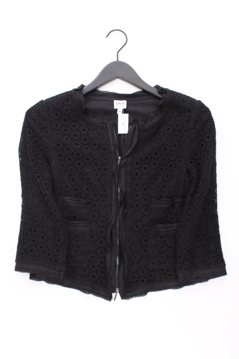 armani collezioni Jäckchen Gr. IT 40 (XS) 3/4 Ärmel schwarz aus Baumwolle