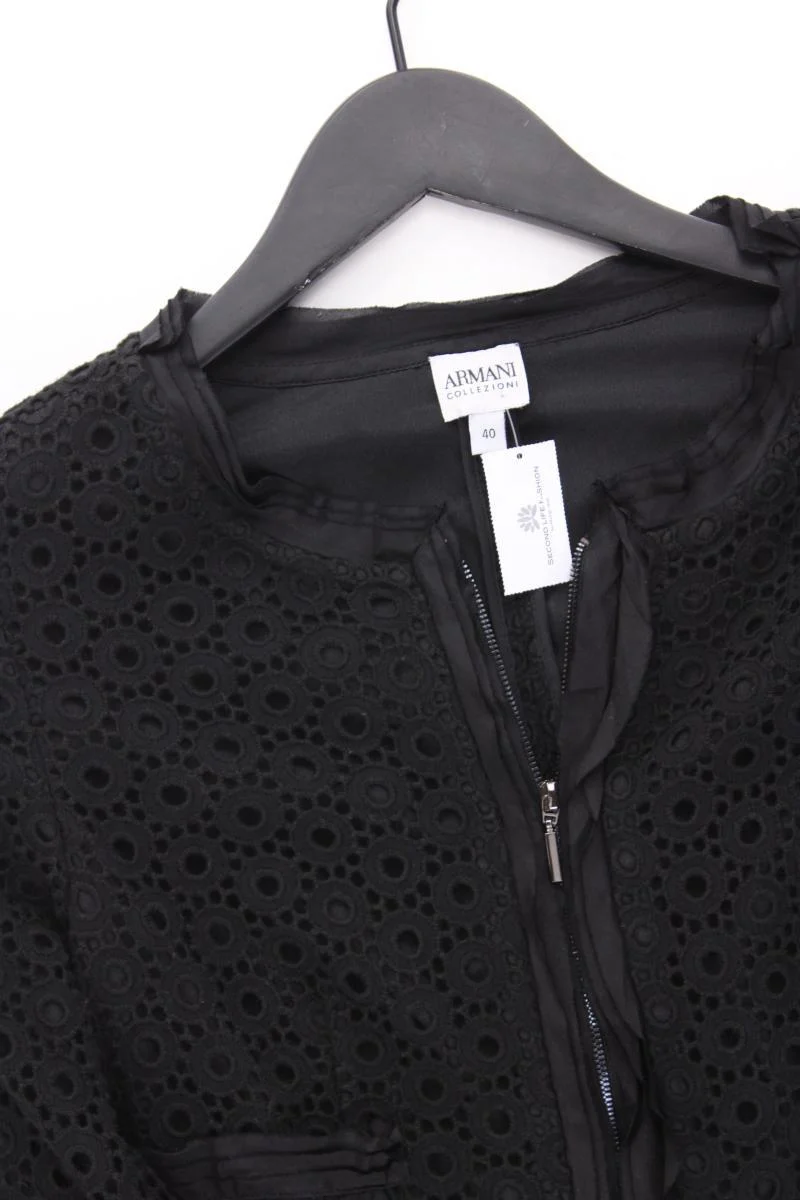armani collezioni Jäckchen Gr. IT 40 (XS) 3/4 Ärmel schwarz aus Baumwolle