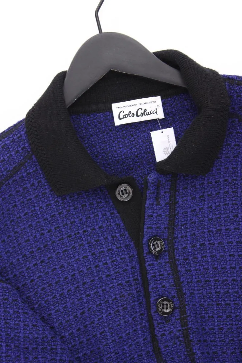 Carlo Colucci Grobstrickpullover für Herren Gr. 54 blau aus Polyacryl