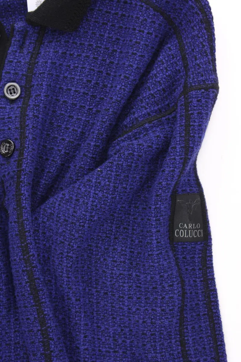 Carlo Colucci Grobstrickpullover für Herren Gr. 54 blau aus Polyacryl