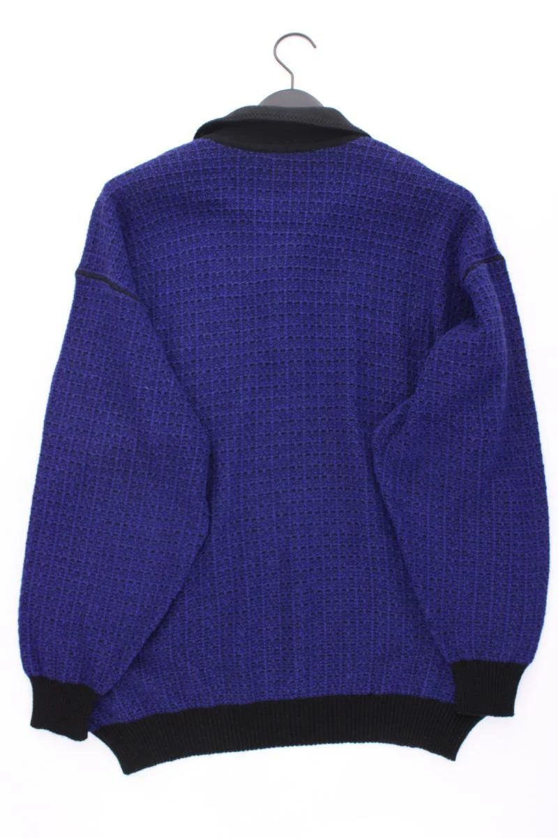 Carlo Colucci Grobstrickpullover für Herren Gr. 54 blau aus Polyacryl