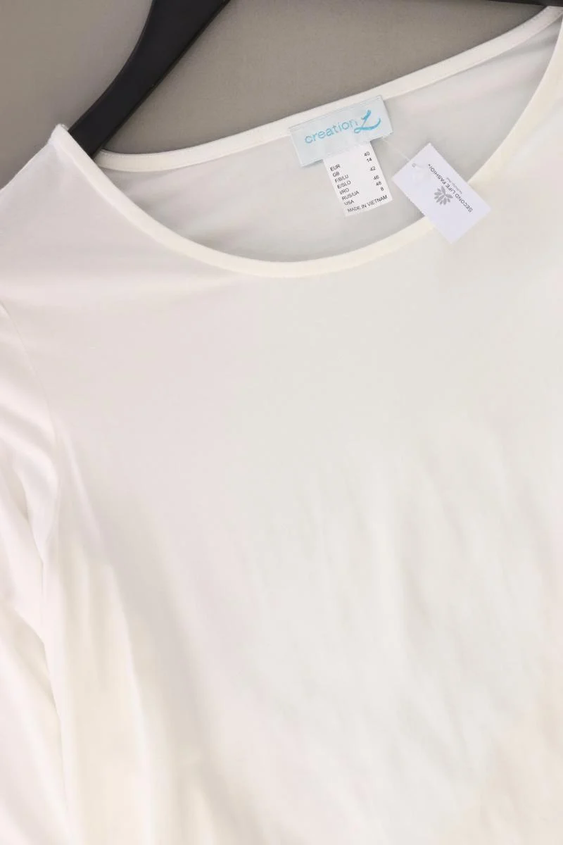 Collection L. Shirt Gr. 40 3/4 Ärmel weiß aus Viskose