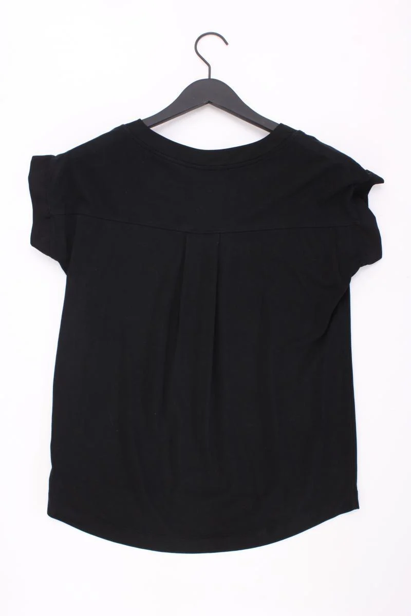 Esprit Shirt mit V-Ausschnitt Gr. XS Kurzarm schwarz aus Lyocell