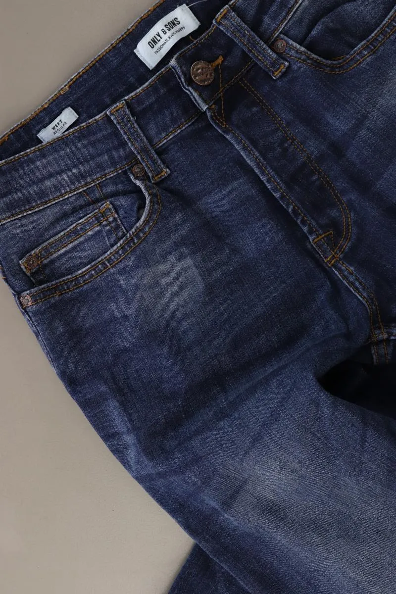 ONLY & SONS Straight Jeans für Herren Gr. W28/L34 blau aus Baumwolle