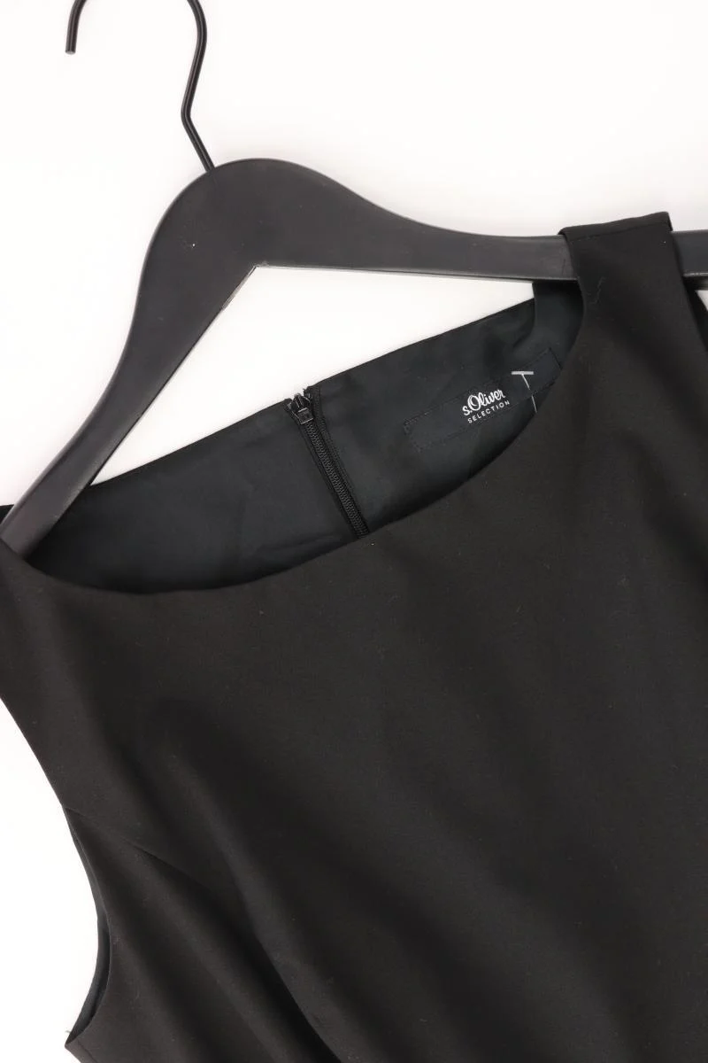 s.Oliver Bleistiftkleid Gr. 36 mit Gürtel Träger schwarz aus Polyester