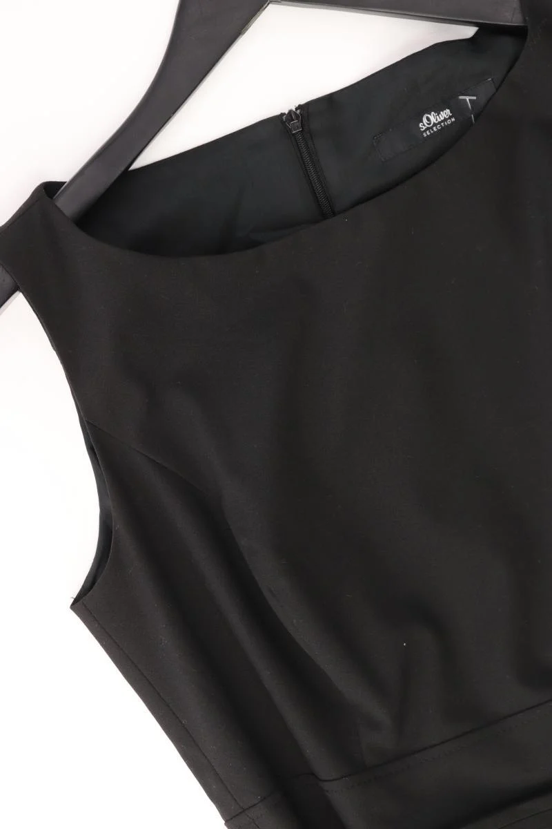 s.Oliver Bleistiftkleid Gr. 36 mit Gürtel Träger schwarz aus Polyester