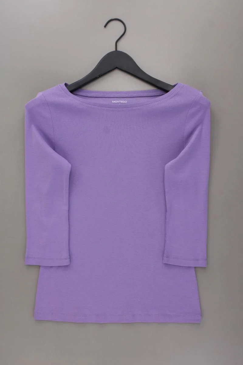Montego Slim Shirt Gr. S neuwertig 3/4 Ärmel lila aus Baumwolle
