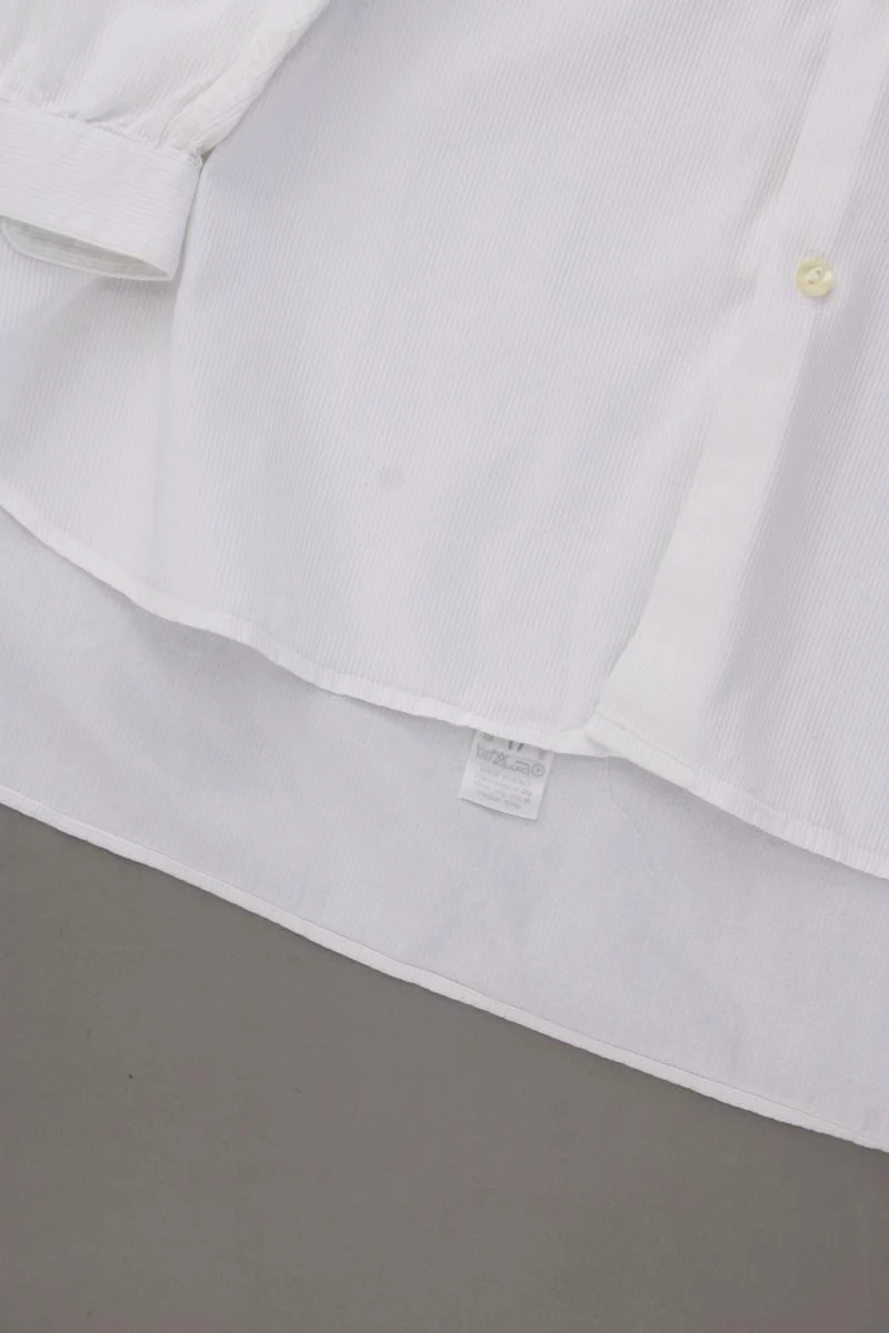 Robert Friedman Langarmhemd für Herren Gr. XL weiß aus Baumwolle