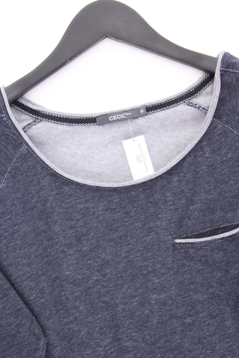 Cecil Classic Shirt Gr. XL 3/4 Ärmel blau aus Baumwolle