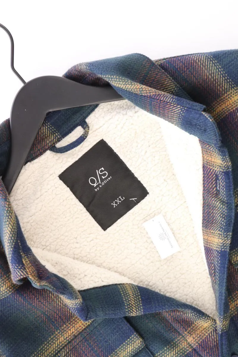 QS by s.Oliver Lange Jacke Gr. XXL kariert neuwertig blau
