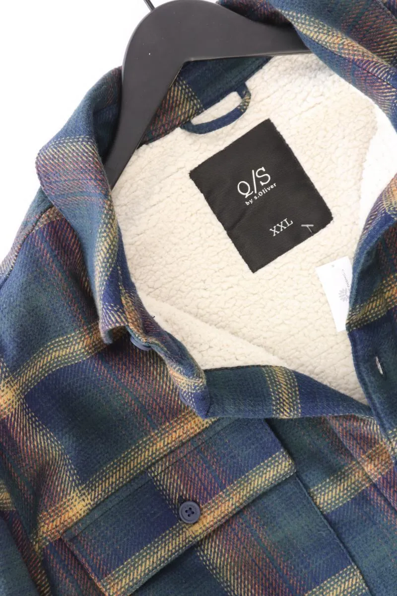 QS by s.Oliver Lange Jacke Gr. XXL kariert neuwertig blau