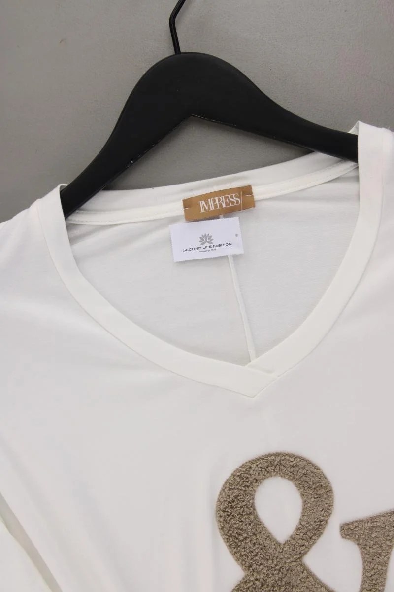 Impress Shirt Gr. OneSize neuwertig Langarm weiß aus Viskose