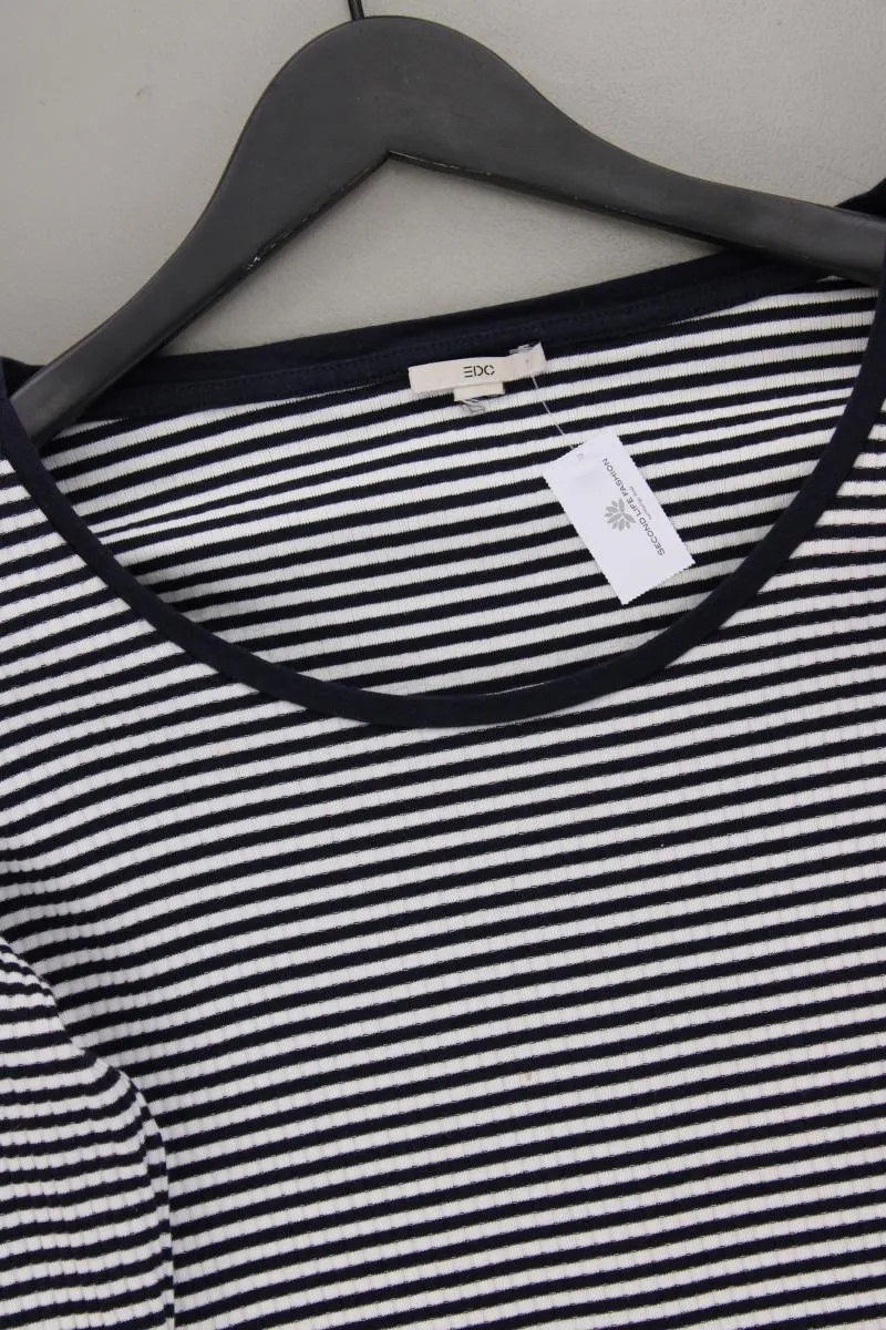 edc by Esprit Ringelshirt Gr. L gestreift Langarm blau aus Baumwolle