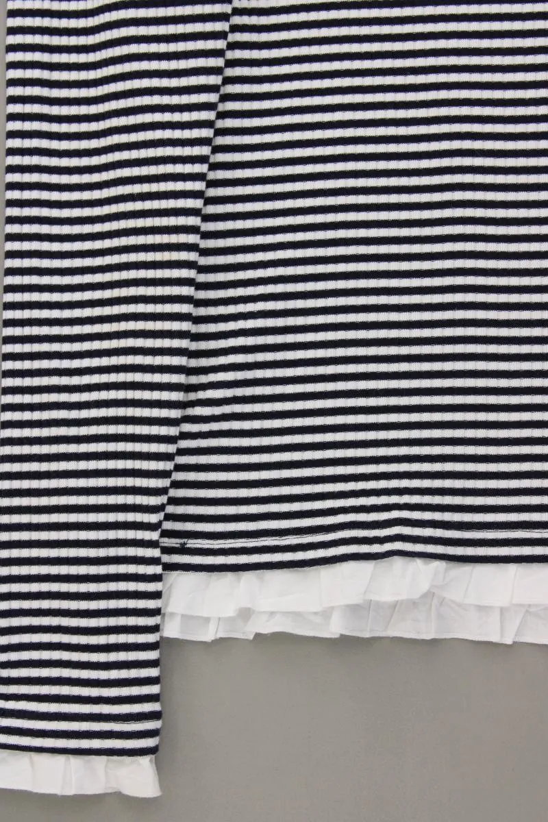 edc by Esprit Ringelshirt Gr. L gestreift Langarm blau aus Baumwolle