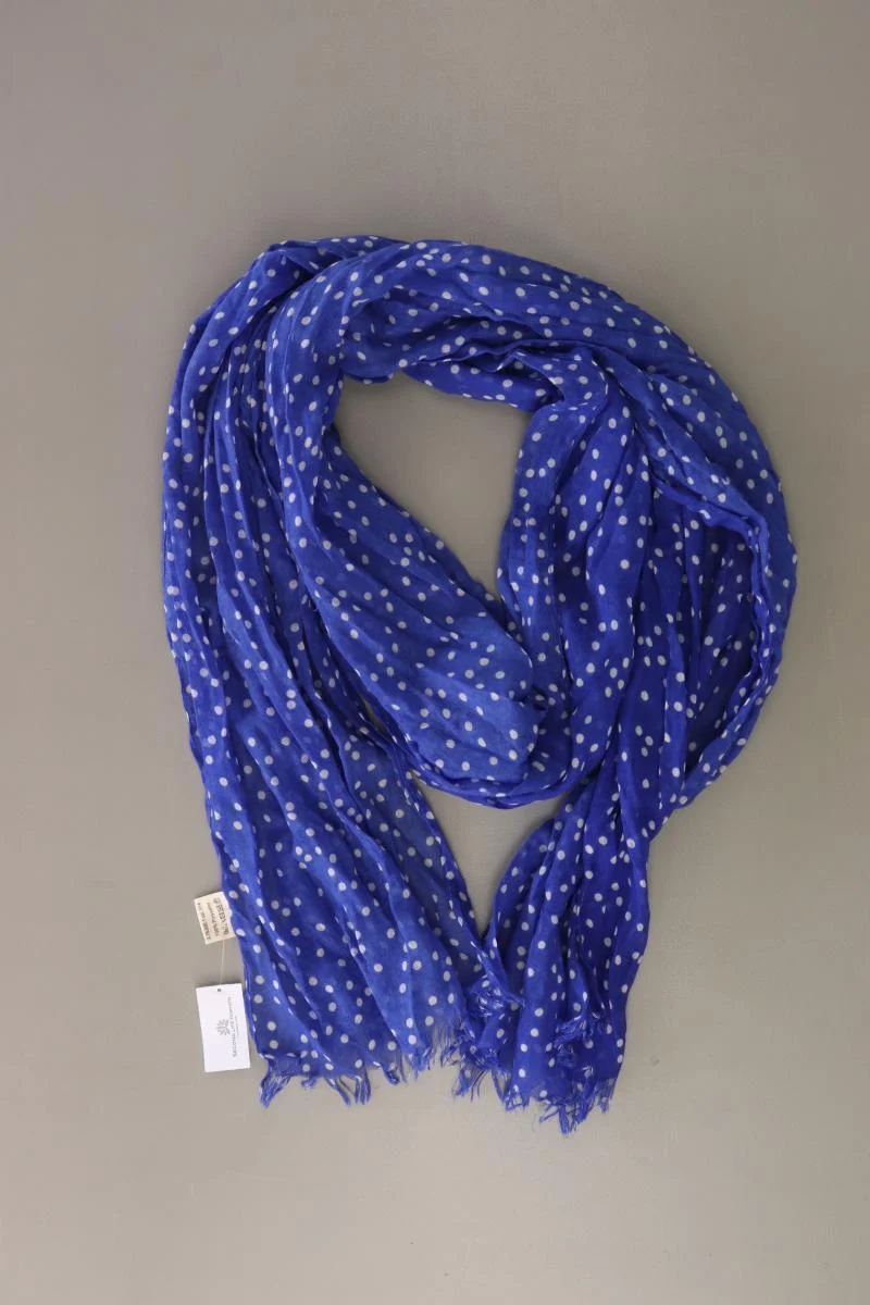 Tuch gepunktet blau aus Polyester