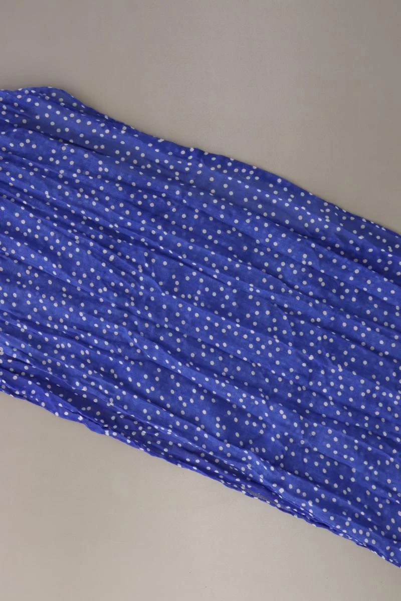 Tuch gepunktet blau aus Polyester