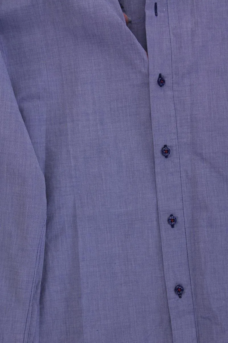 Pierre Cardin Langarmhemd für Herren Gr. Hemdgröße 44 blau aus Baumwolle